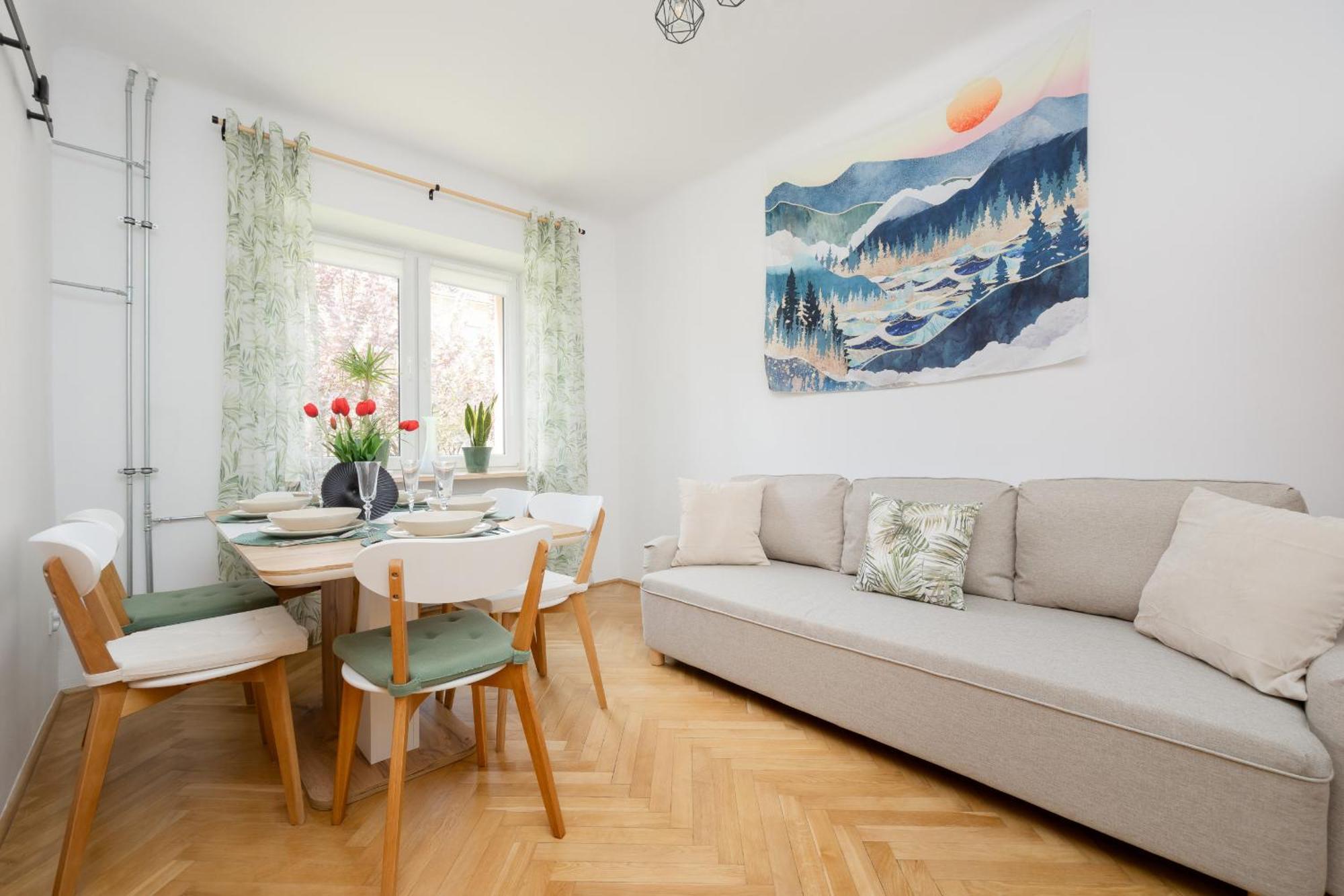 Spacious Apartment For 6 People Near The Old Town By Noclegi Renters Varsó Kültér fotó